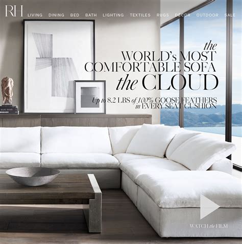 restoration hardware cloud couch collection.